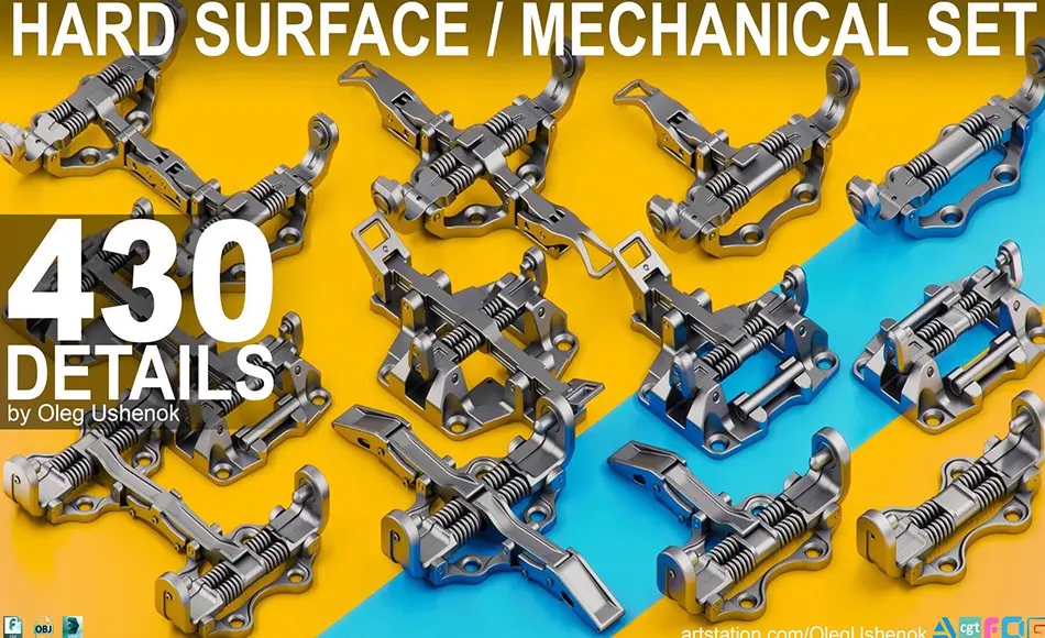 模型资产 – 430 组科幻机械硬表面模型 Sci-Fi Hard Surface KITBASH 430 DETAILS