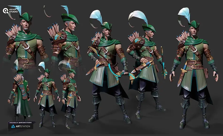 模型资产 – 风格化角色 Stylized Character | Warrior | T-Pose | UV’s unwrapped for Substance Designer | 2K Baked Normal maps