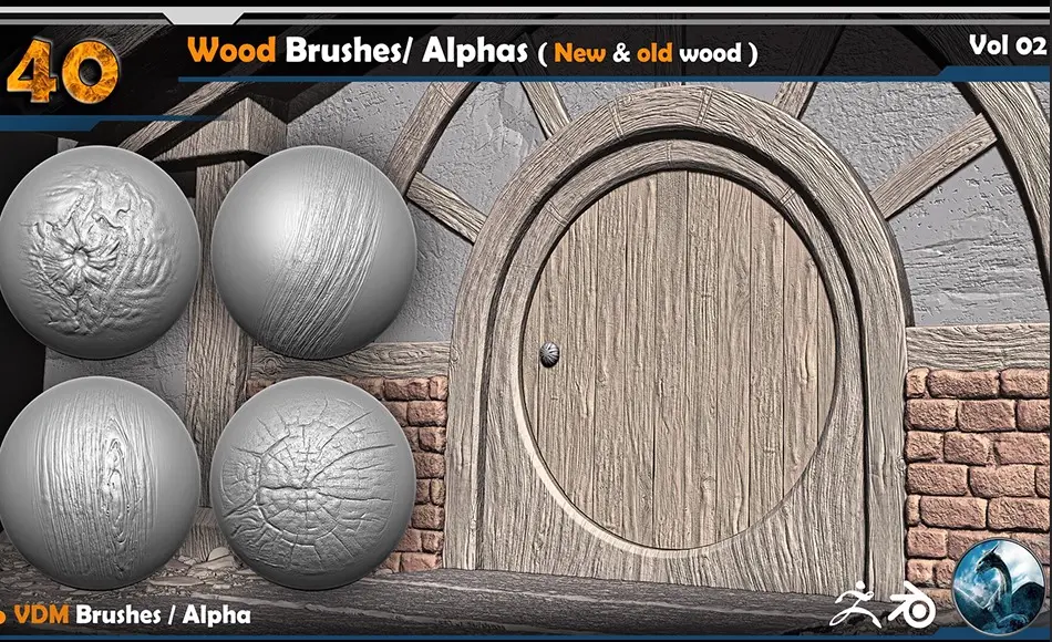 40 组木制纹理笔刷 Wood VDM Brushes/ Alphas ( New & old wood ) Vol 02 40 组木制纹理笔刷 Wood VDM Brushes/ Alphas ( New & old wood ) Vol 02