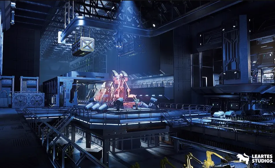 【UE5】科幻机器人工厂环境 Sci-Fi Robot Factory Environment