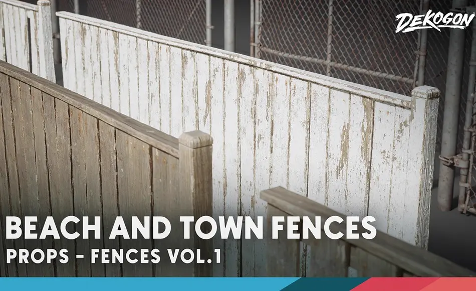 【UE5】模块化围栏 Fences VOL.1 – Beach and Town Modular (Nanite and Low Poly)