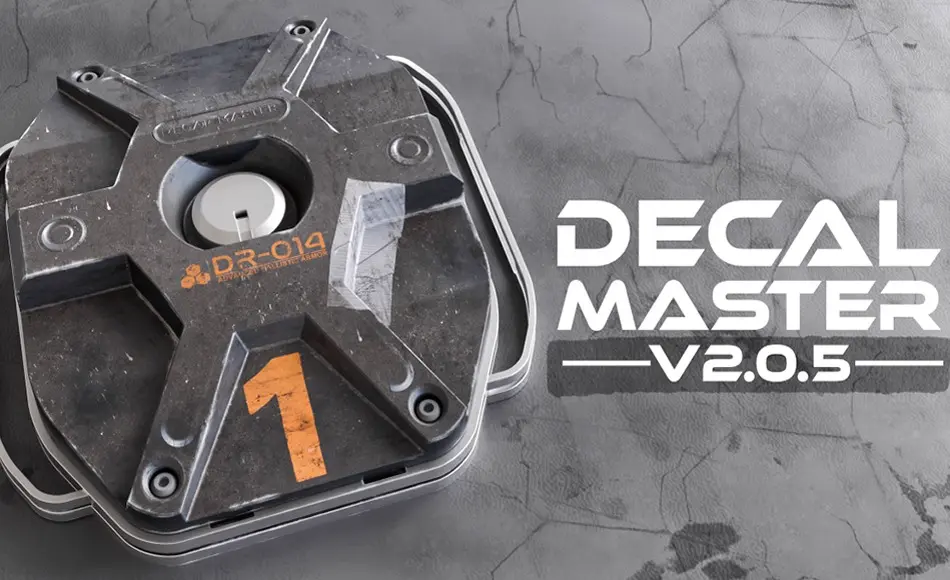 Blender插件 – 贴花编辑插件 Decal Master – Add Decals Like Never Before – Ultimate Addon