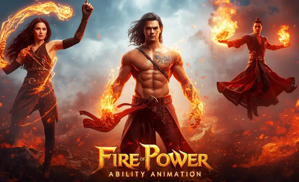 【UE5】火焰技能动画包 Fire Power Ability Animation Pack