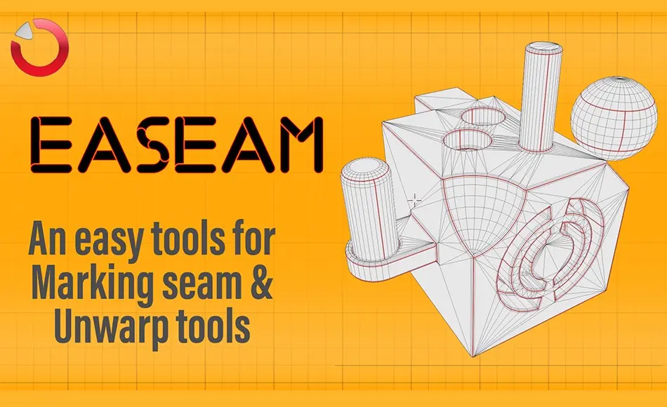Blender插件 – 接缝标记展UV插件 Easeam – An Easy And Quick Way To Marking Seam (Uv Unwrap Tools)