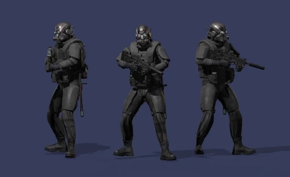 【UE5】风格化游戏滑雪士兵 Special forces ski-fi soldier