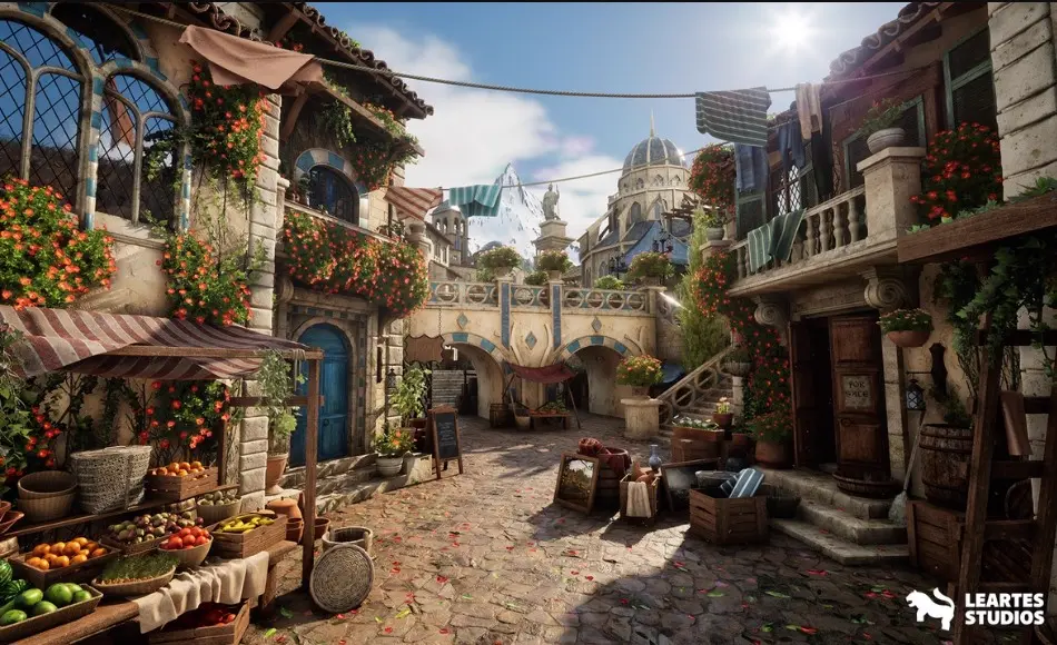 【UE5】梦幻城市街道 Fantasy City Street