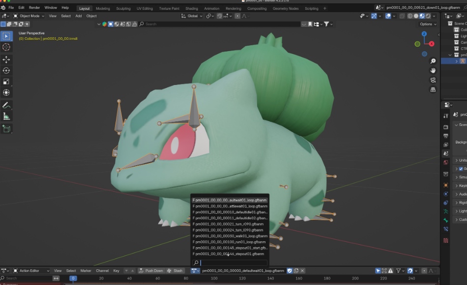 模型资产 – 宝可梦宠物模型合集 Pokemon Blender 3D Models and Animations Gen 1-5 模型资产 – 宝可梦宠物模型合集 Pokemon Blender 3D Models and Animations Gen 1-5