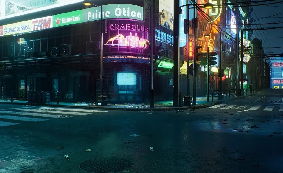 【UE5】赛博朋克城市 Cyberpunk City / Recife Cyberpunk Environment ( Cyber Scifi Sci-fi Cyberpunk )