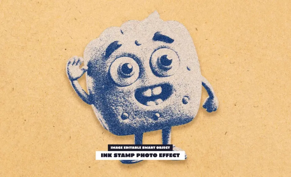 PS效果 – 墨水印章照片效果 Ink Stamp Photo Effect