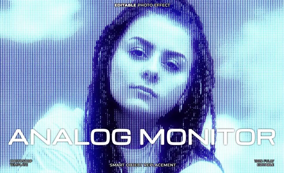 PS效果 – 显示器模拟效果 Analog Monitor Photo Effect