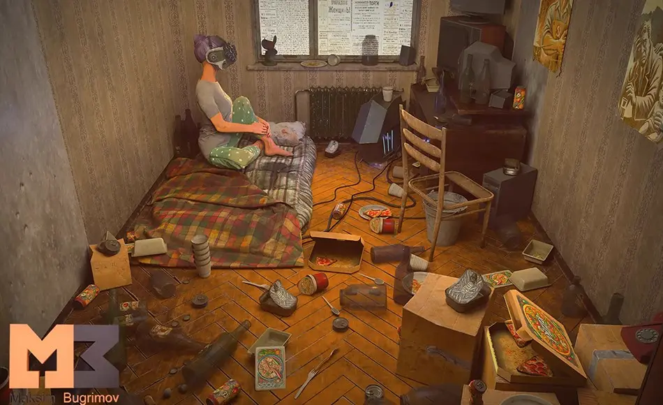 Unity资产 – 极客房间 Geek Room (With Gerl)