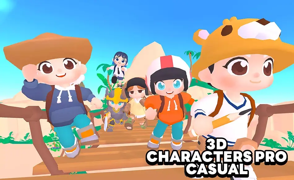 Unity插件 – 3D休闲角色专业版 3D Characters Pro – Casual