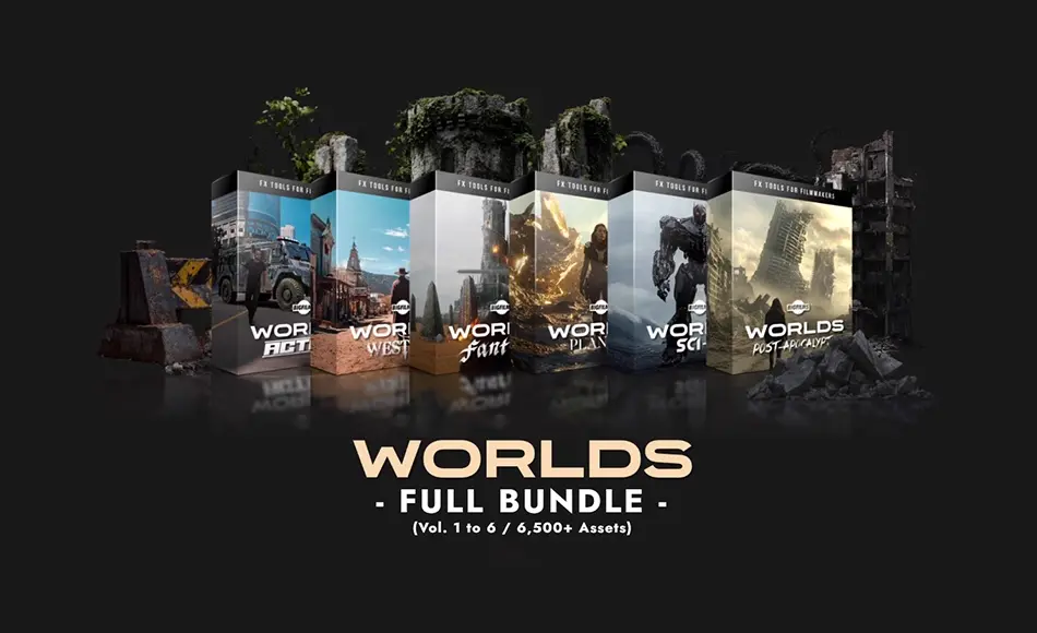 6500 张奇幻科幻末日场景特效合成素材 Bigfilms WORLDS Pack 1-6