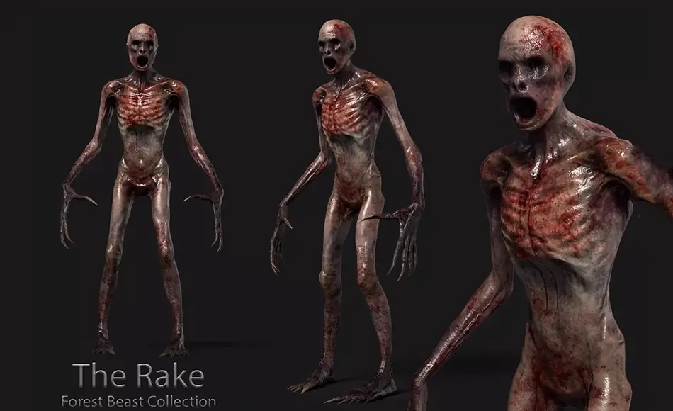 Unity角色 – 森林恐怖角色 The Rake – Forest Beast Collection