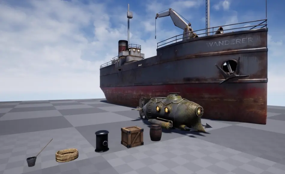 【UE5】深海潜水器 Underwater odyssey