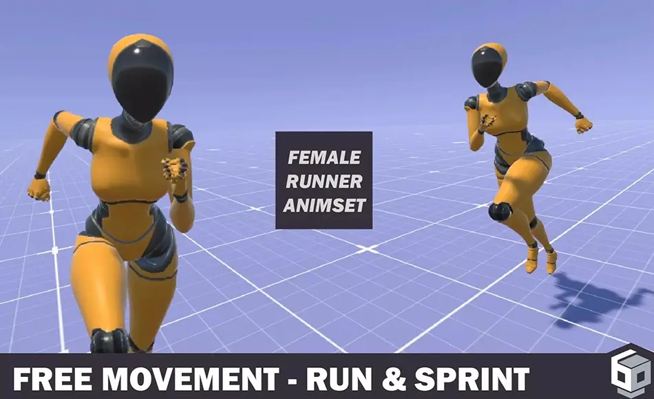 Unity动画 – 女性跑步动画集 Female Runner Animset – Free Run&Sprint