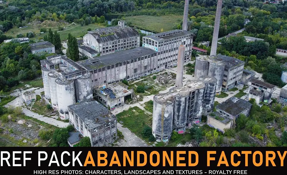 350 多张废弃工厂参考图片 Abandoned Factory 350+ Reference pictures including drone images