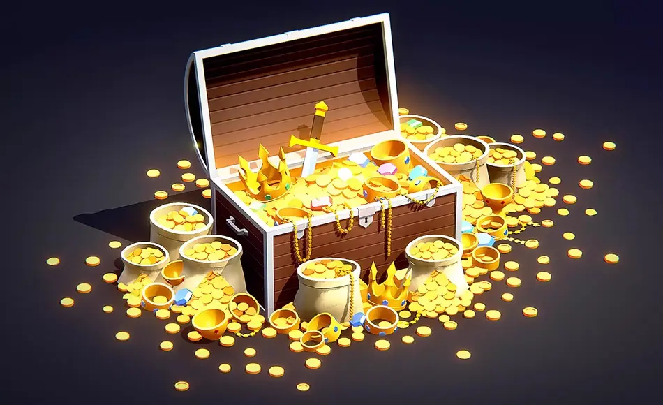 Unity资产 – 游戏宝箱资产包 Polyquest Treasures