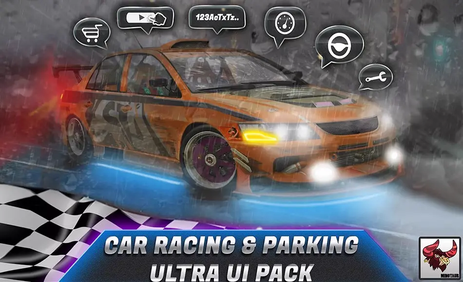 Unity资产 – 赛车游戏元素资产包 Car Racing & Parking Ultra UI Kit Unity资产 – 赛车游戏元素资产包 Car Racing & Parking Ultra UI Kit