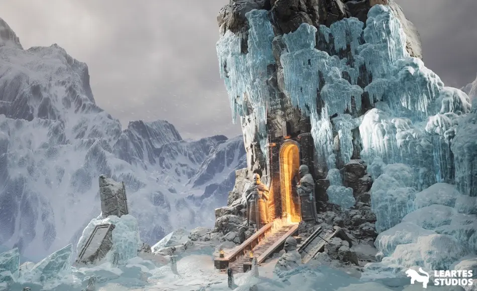 【UE5】冰封的北欧环境 Frozen Norse Environment ( Frozen Environment Norse North North Arctic Norse )