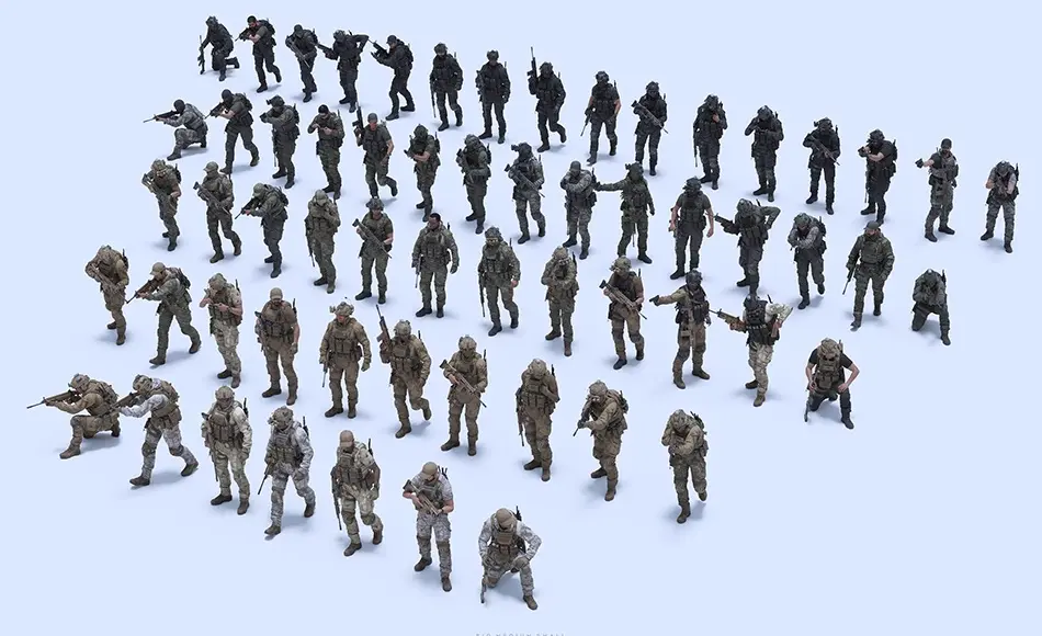 模型资产 – 特别行动模块化英雄角色 BigMediumSmall – specialops modular hero character 模型资产 – 特别行动模块化英雄角色 BigMediumSmall – specialops modular hero character