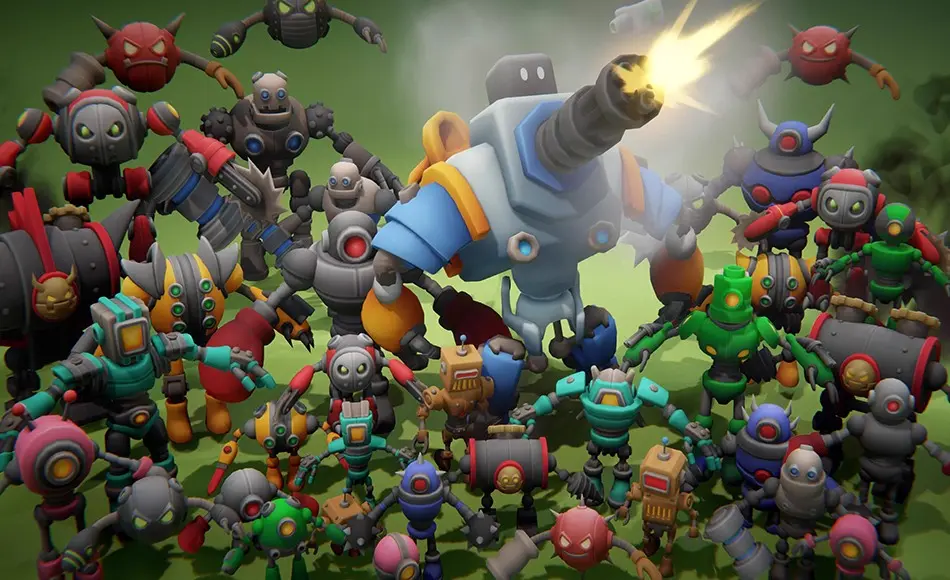 Unity角色 – 机器人角色终极合集 Robots Ultimate MegaPack- 12 Families + Boss – 37 Characters + Animations
