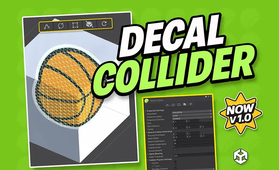 Unity插件 – 运行时网格贴花工具 DECAL COLLIDER Ultimate Runtime Mesh Collision Decals