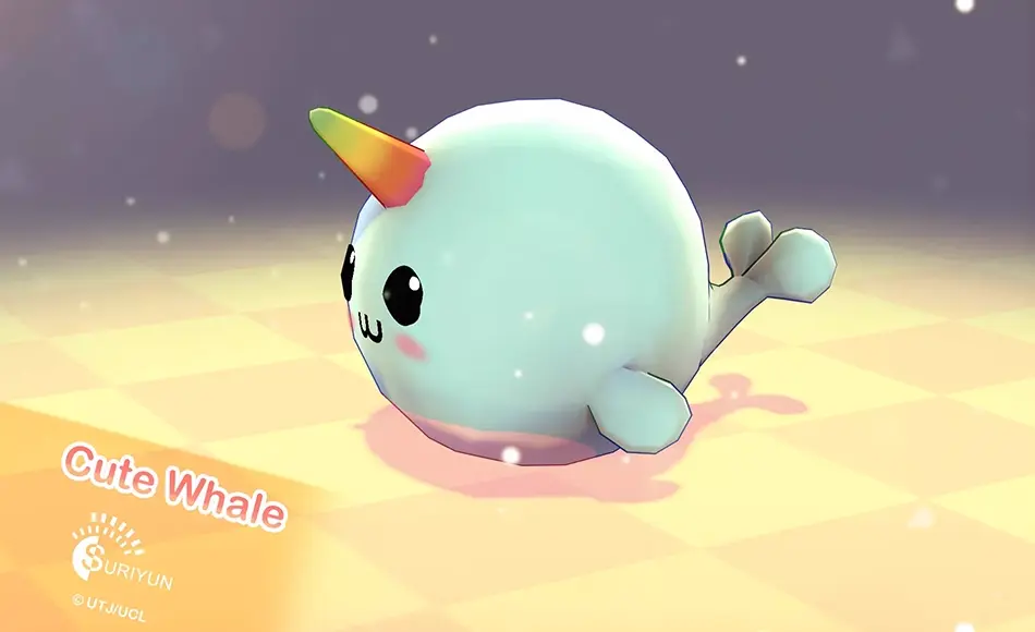 Unity资产 – 可爱卡通鲸鱼 Cute Whale