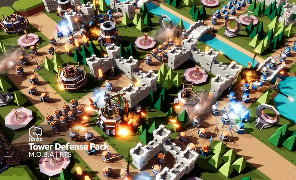 Unity资产 – 塔防游戏资产包 Tower Defense Pack – Low Poly 3D Art