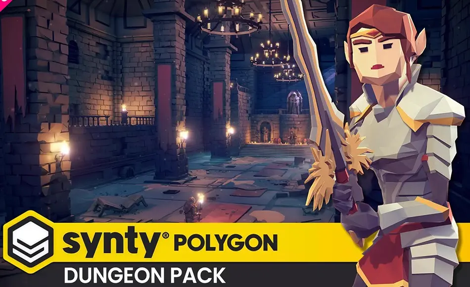 Unity场景 – 风格化地牢环境场景 POLYGON – Dungeons Pack