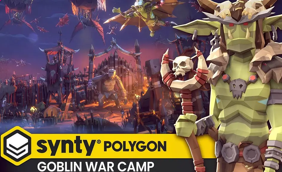 Unity资产 – 哥布林战争营地包 POLYGON – Goblin War Camp Pack