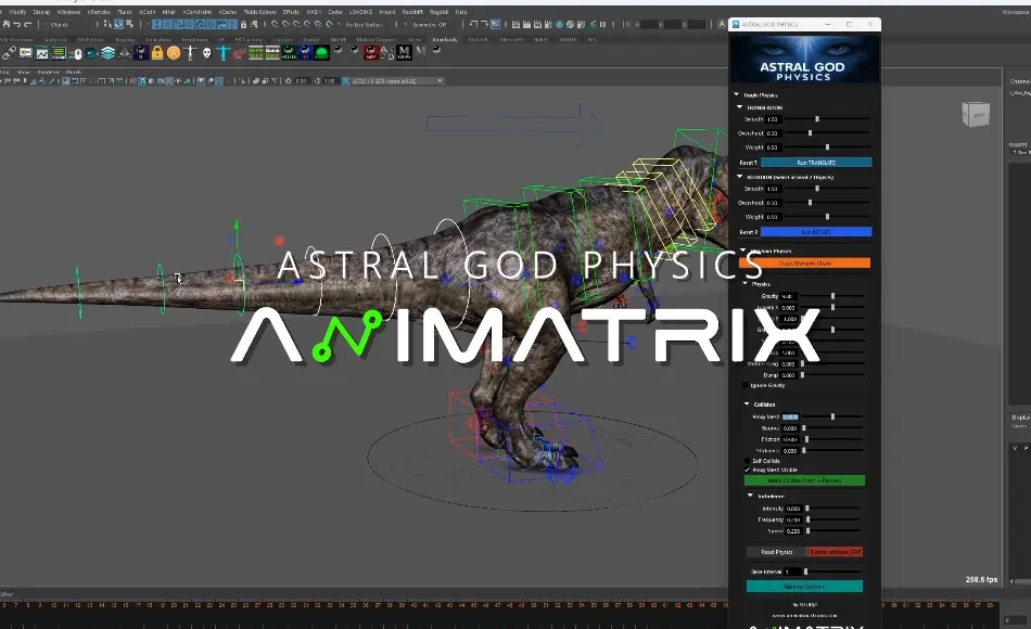 Maya插件 – 抖动物理学插件 Astral God Physics