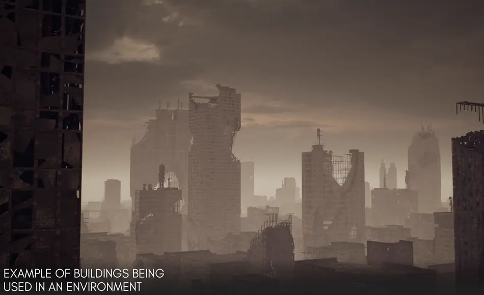 【UE5】现代废墟建筑包 Ruined Modern Buildings Pack