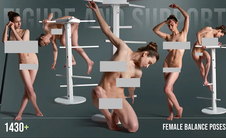 1430 女性形体与支撑平衡姿势 1430+ Figure & Support Female Balance Poses