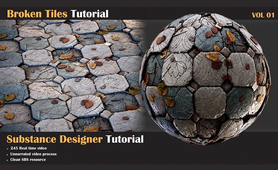 SD教程 – 在SD中创作落叶的破碎瓷砖 Broken Tiles Tutorial