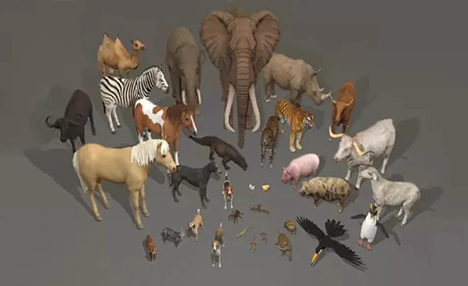 Unity动物 – 动物资产包 Animal pack deluxe v2