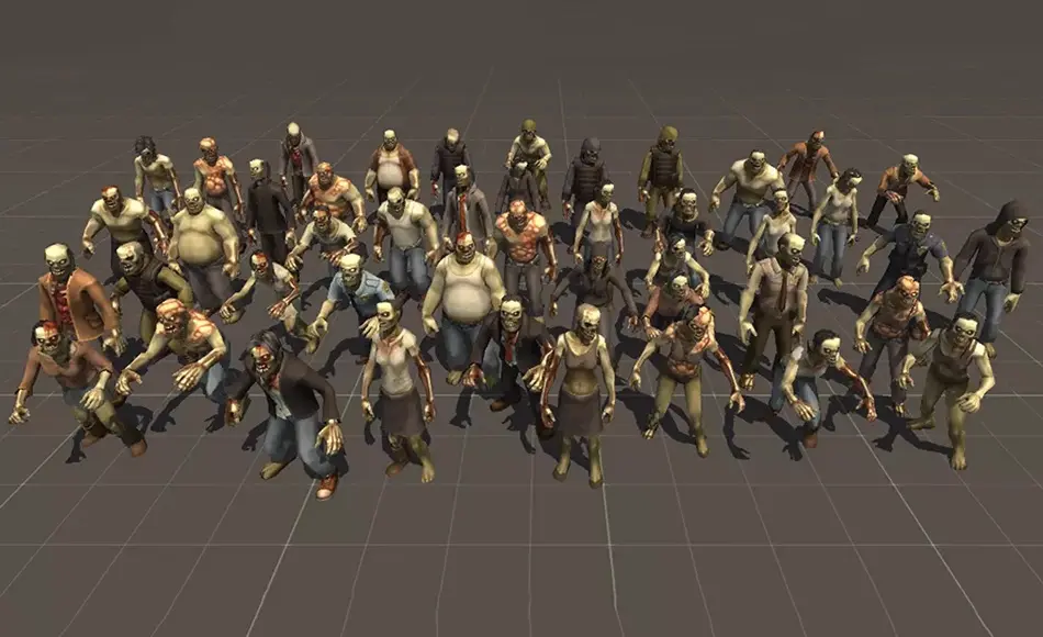 Unity资产 – 卡通僵尸扩展包 Toon Zombies – Extended Pack