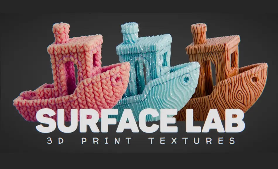 Blender插件 – 纹理贴图系统 Surface Lab – 3D Print Textures