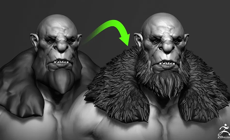 Zbrush笔刷 – 头发和毛皮 VDM 笔刷 Hair and Fur VDM Brushes