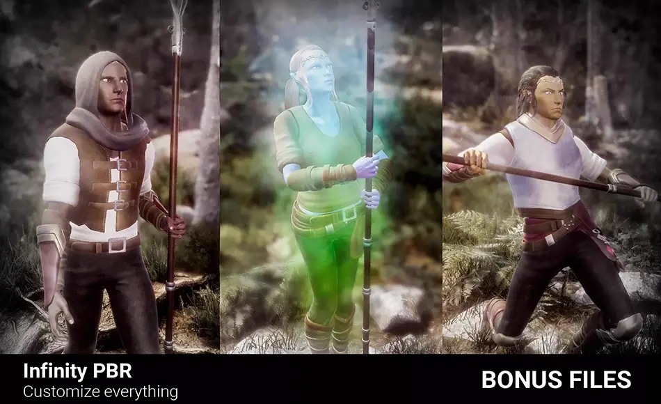 Unity角色 – 精灵角色包 Elves – Bonus Files 2