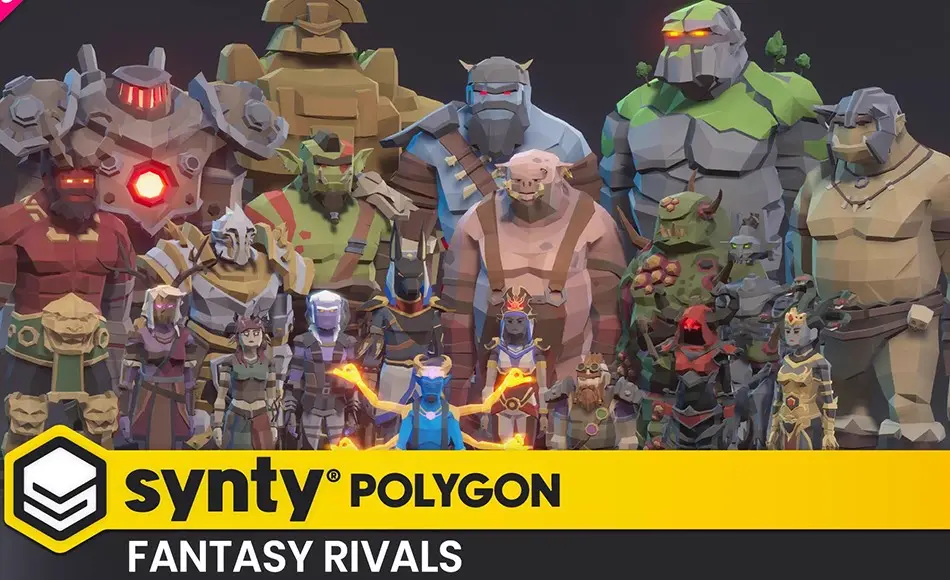 Unity资产 – 风格化奇幻角色包 POLYGON – Fantasy Rivals Pack