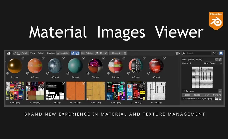 Blender插件 – 材质图片预览插件 Material Image Viewer