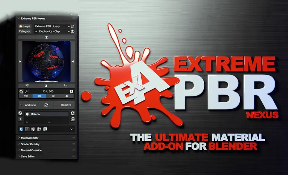Blender插件 – 材质库插件 Extreme Pbr Nexus