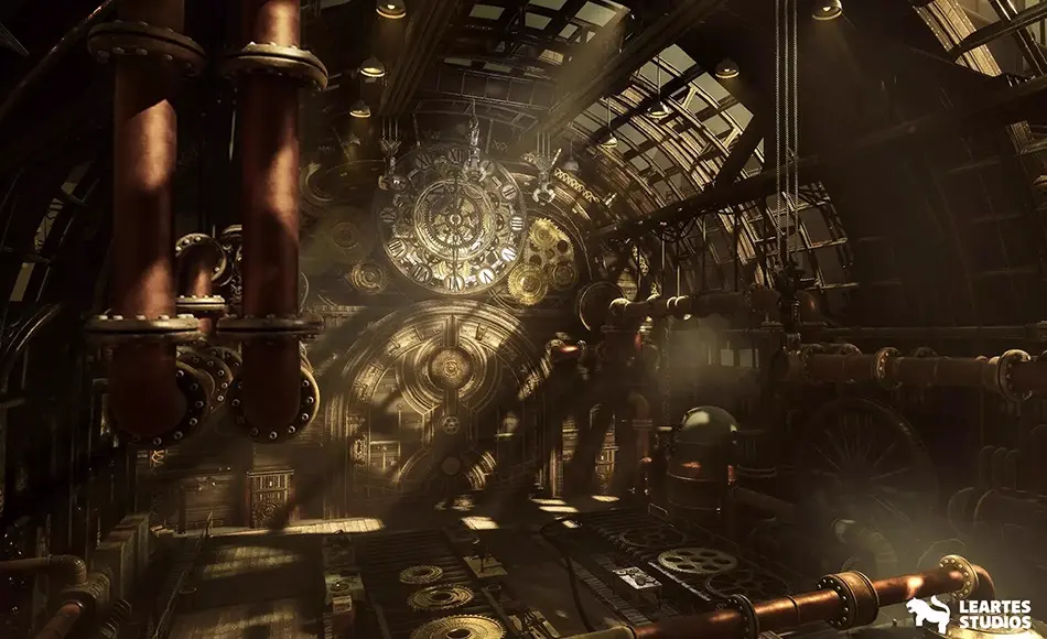 Unity场景 – 蒸汽朋克钟表工厂环境 Steampunk Clock Factory Environment