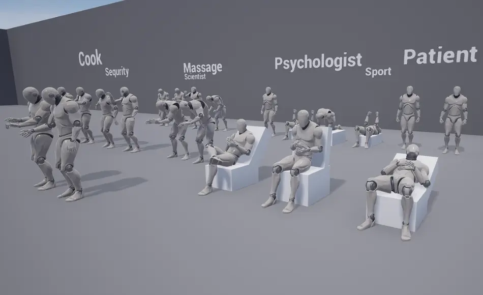 【UE5】城市人物动画 City Animation of People – Pack 3
