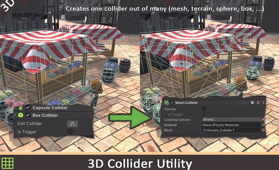 Unity插件 – 碰撞器实用工具 3D Collider Utility 2 – Merge and Combine