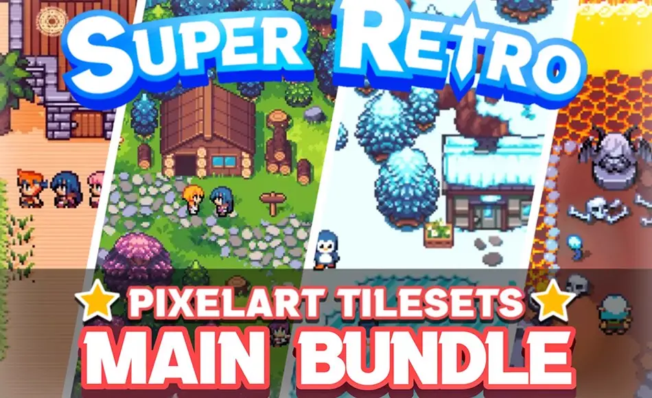 Unity资产 – 超级复古游戏资产包 2D RPG Top-Down Assets – A Super Retro Collection