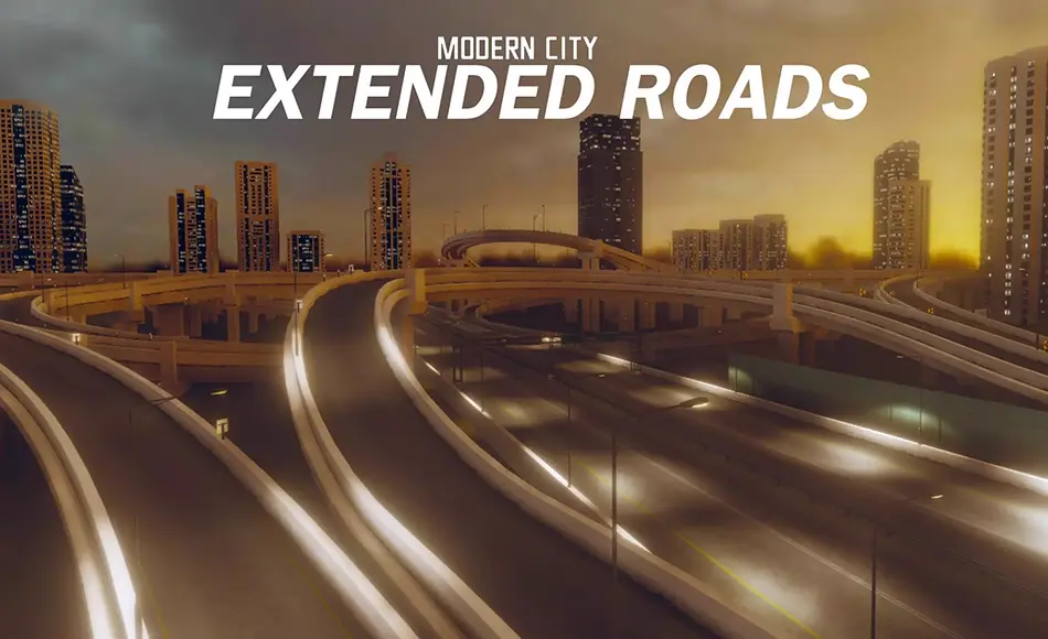 Unity资产 – 现代城市延伸道路 PQ Modern City – Extended Roads
