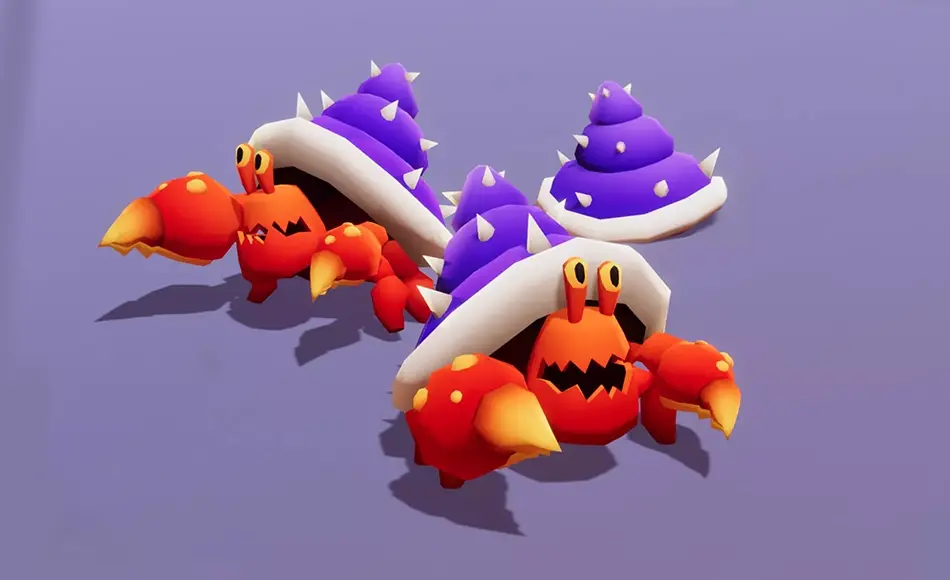 Unity资产 – 卡通螃蟹 Hermit King Cute Series