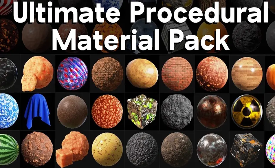 Blender插件 – 程序化材质包 Ultimate Blender Procedural Material Pack